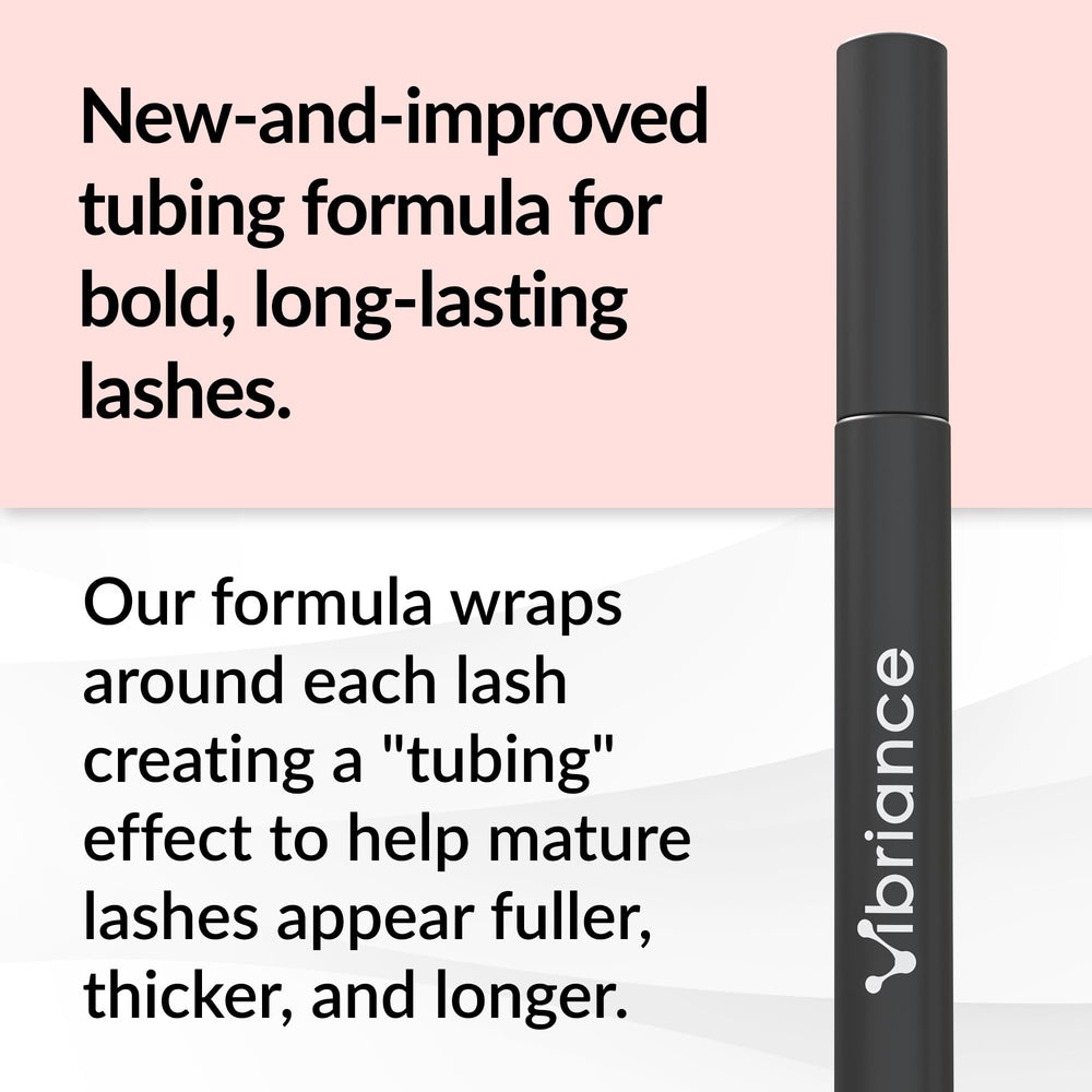 Vibriance mascara wand applies tubing formula for smooth separation and lift.