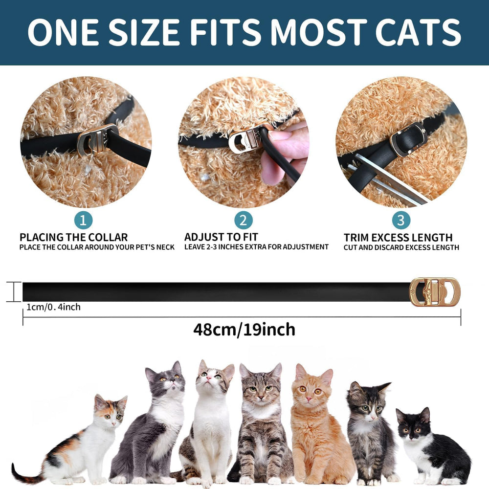 VICSOM cat flea collar soft strap on neck