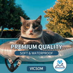 VICSOM cat flea collar waterproof close-up with non-greasy finish