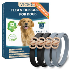 VICSOM flea and tick collar for dogs – 4-pack, ready for home protection