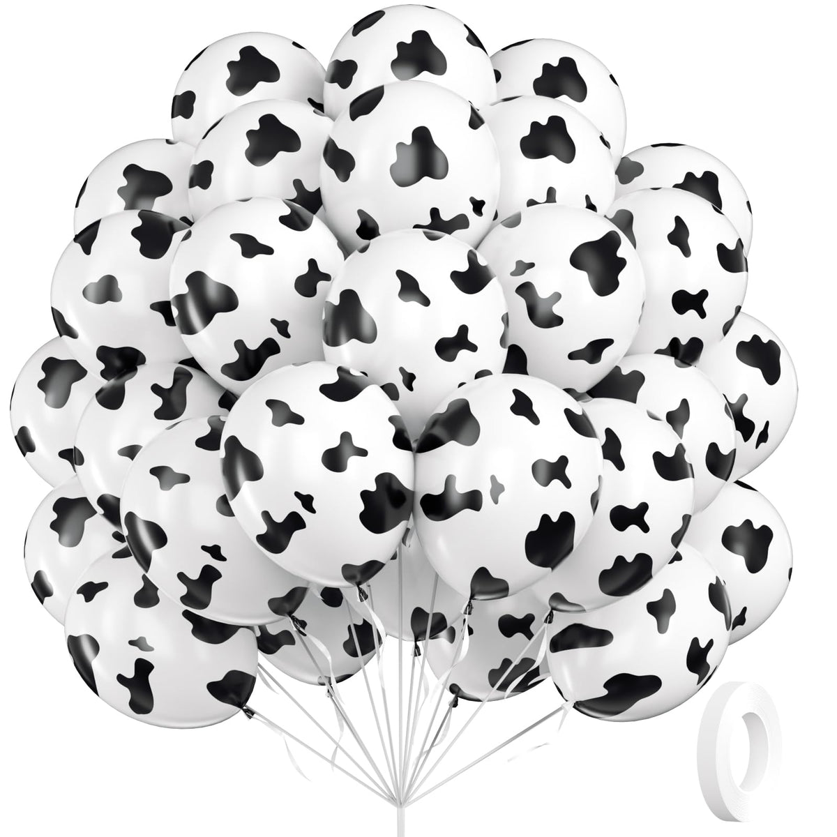 Vicduotex cow-print balloons 12 inch for Western party decor and arch garlands.