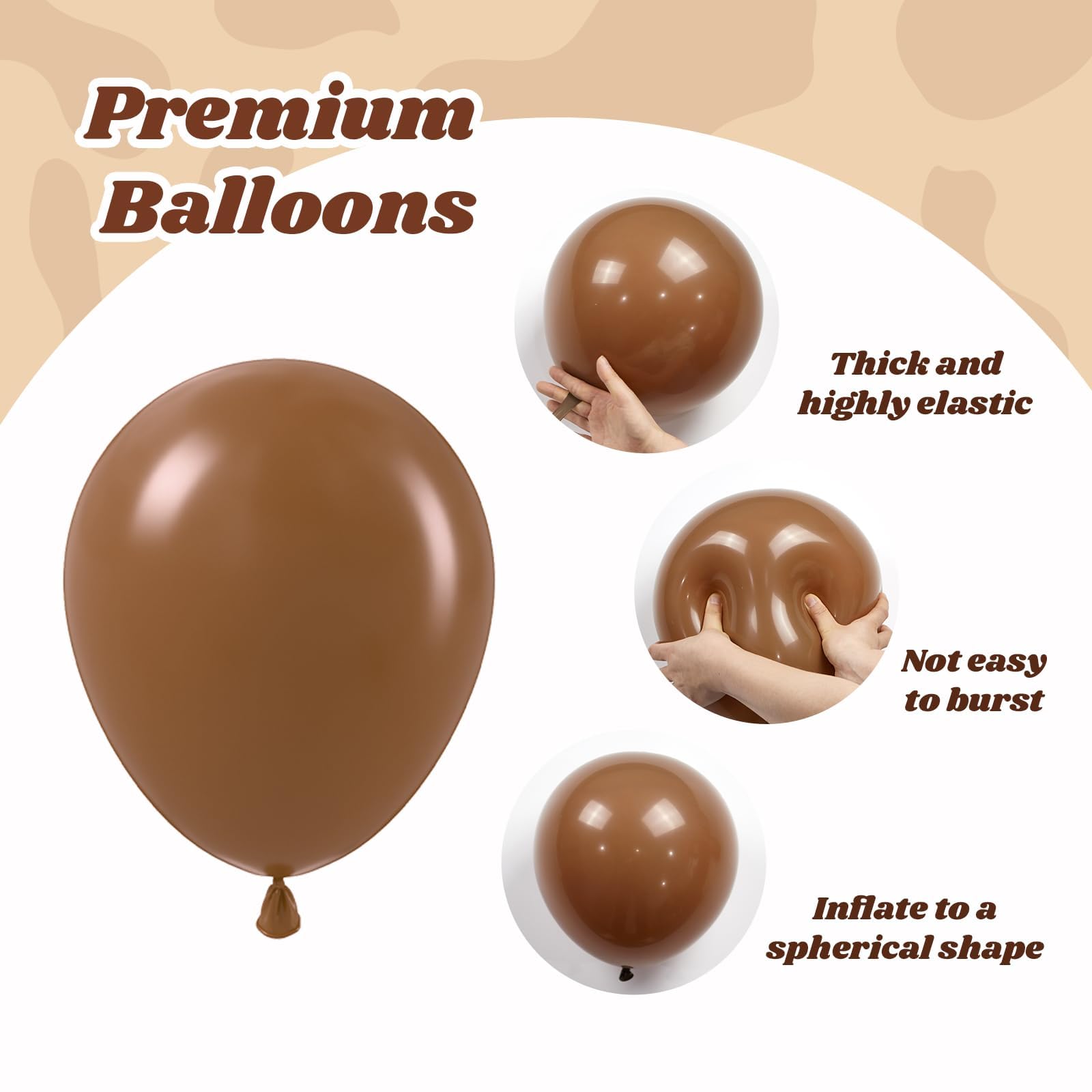 Vicduotex nude balloon 12in creates elegant neutral accents