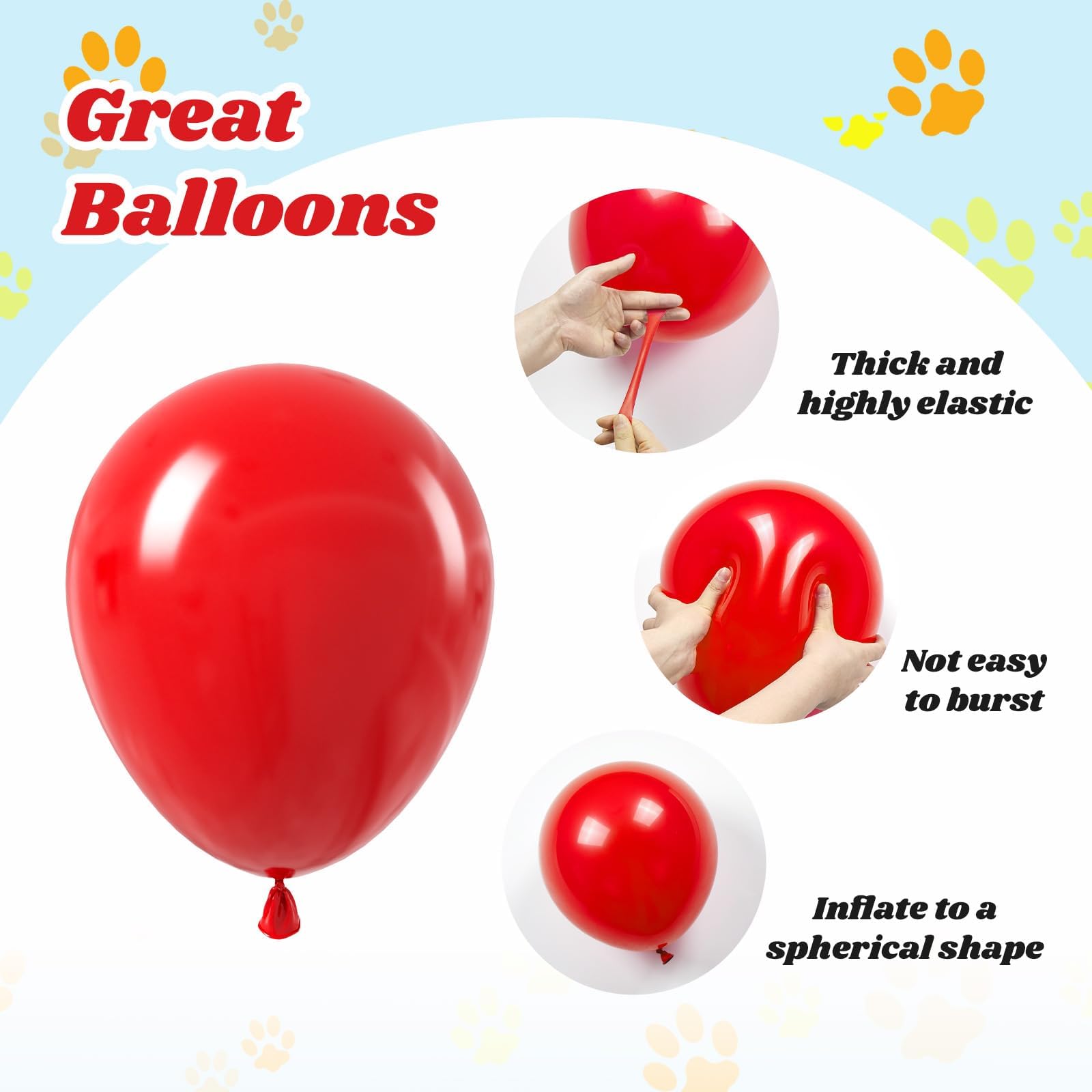 Vicduotex yellow paw balloons brighten the celebration with cheerful accents