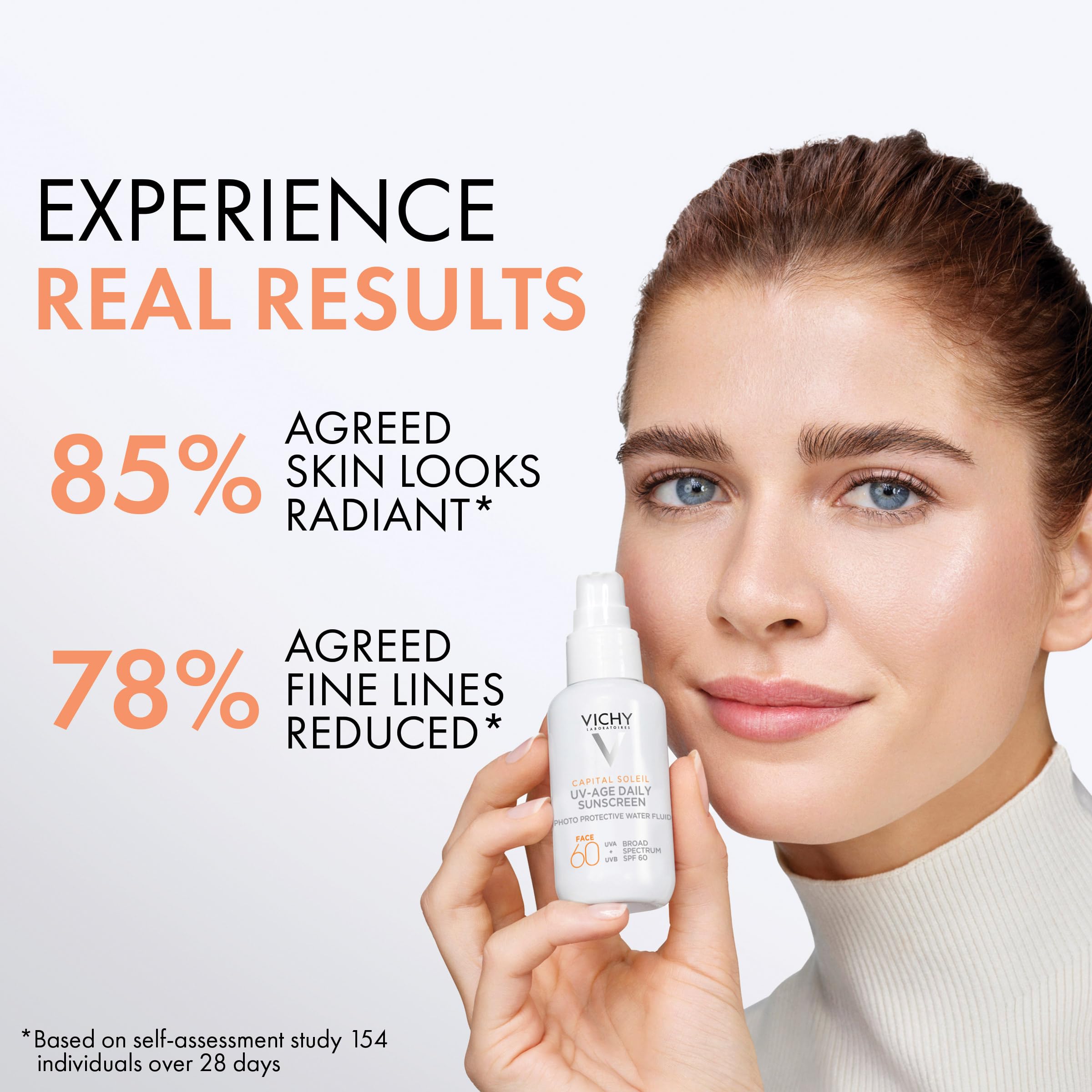 Vichy Capital Soleil UV-Age Daily SPF 60 radiant, plump look from daily use.