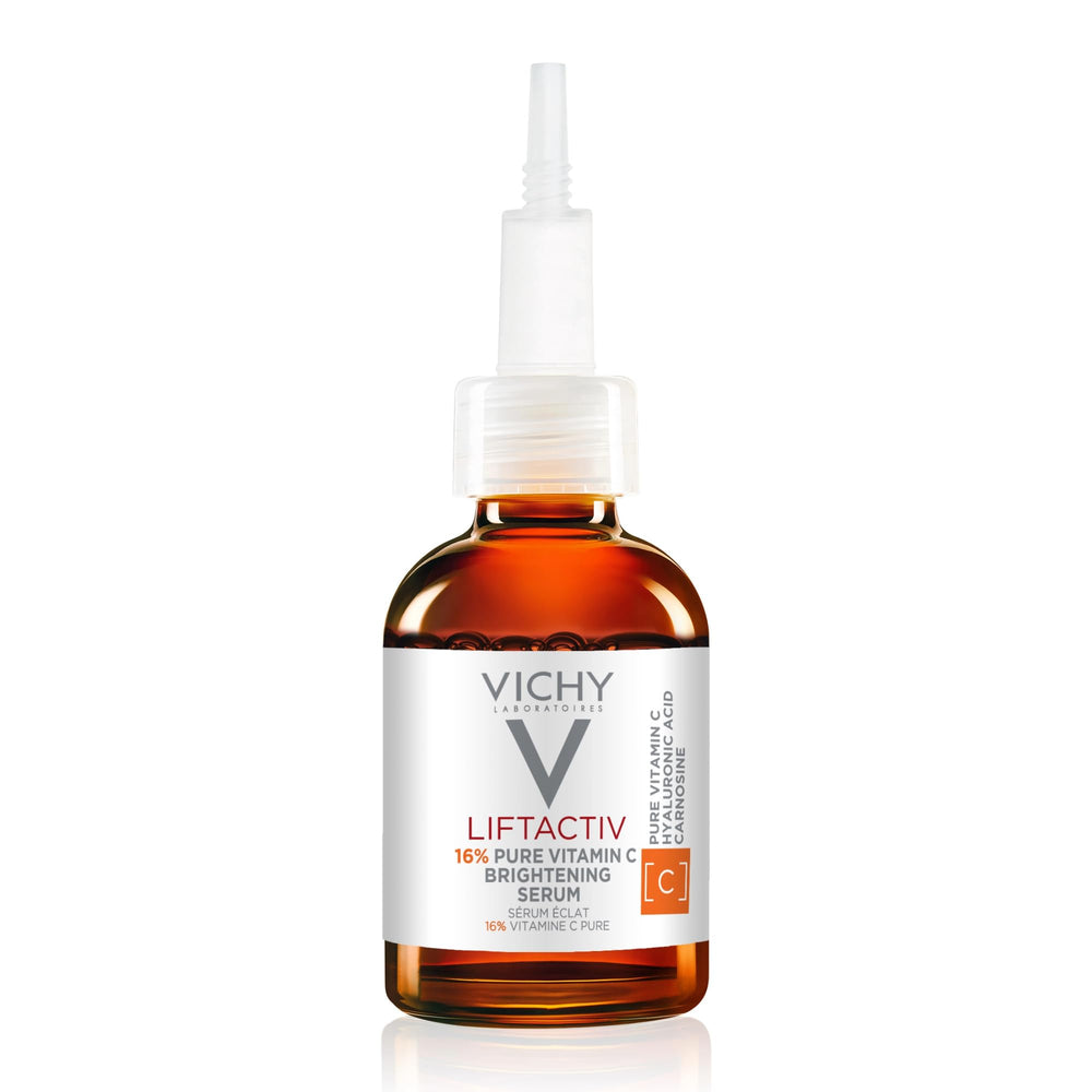 Vichy LiftActiv Vitamin C Serum bottle showing brightening benefits