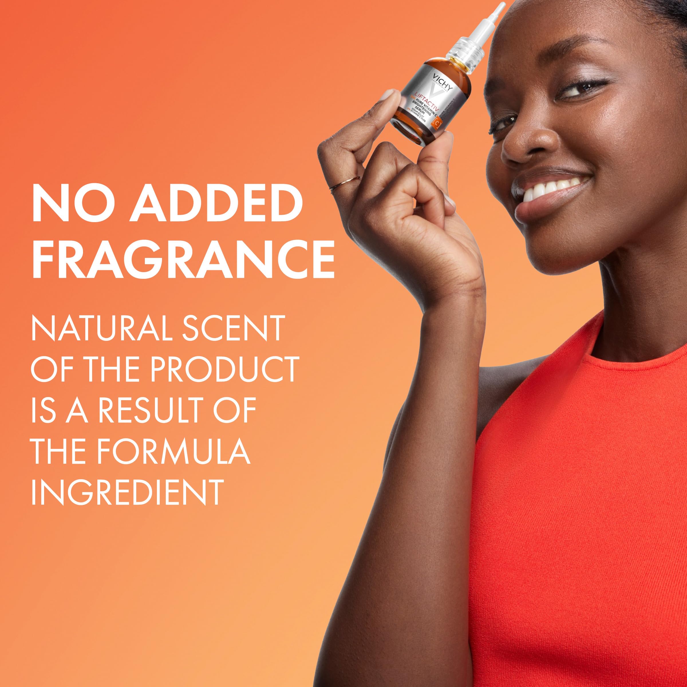 Vichy LiftActiv Vitamin C Serum swirl demonstrates light texture