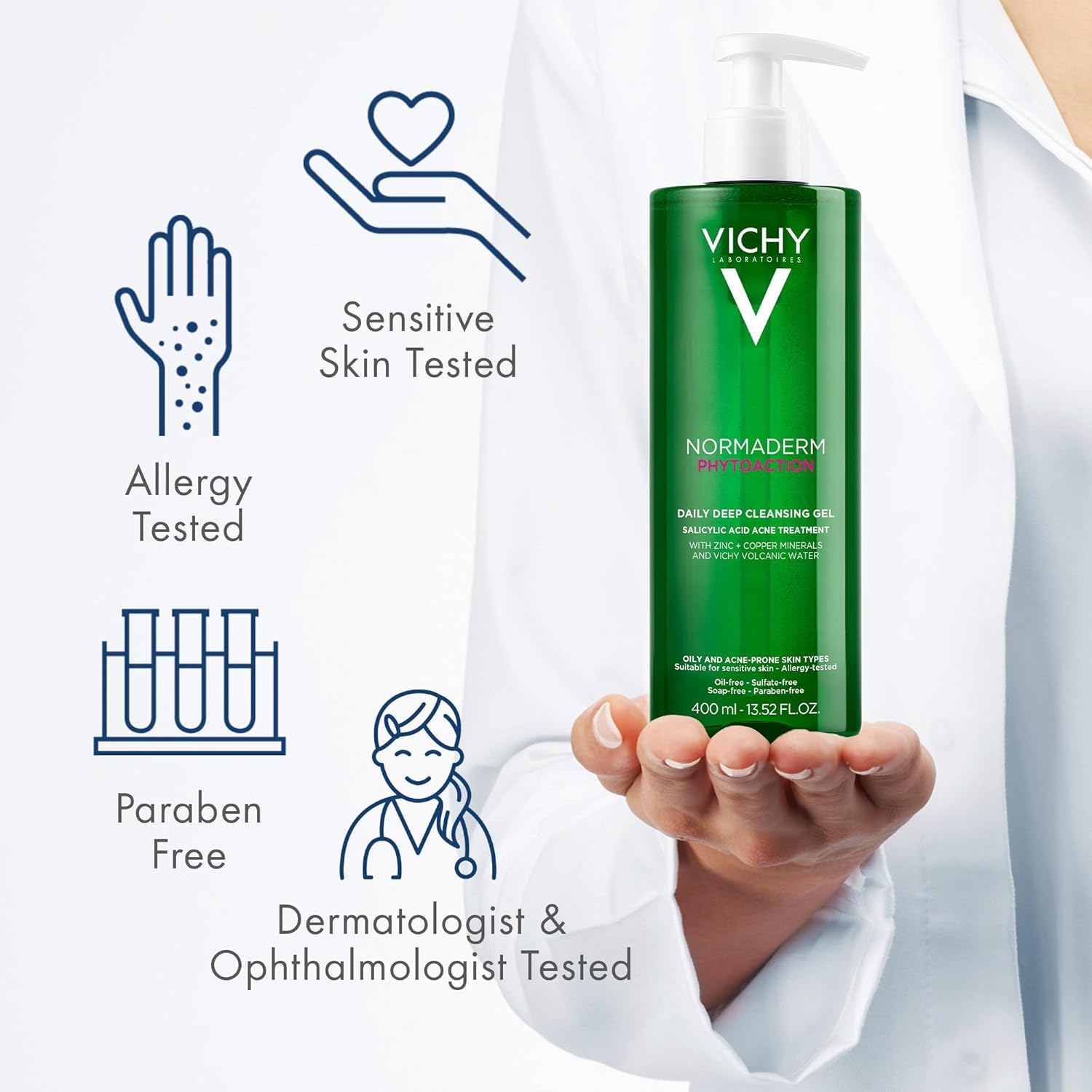 VICHY Normaderm skin-glow shot hints purified smoother skin over time.