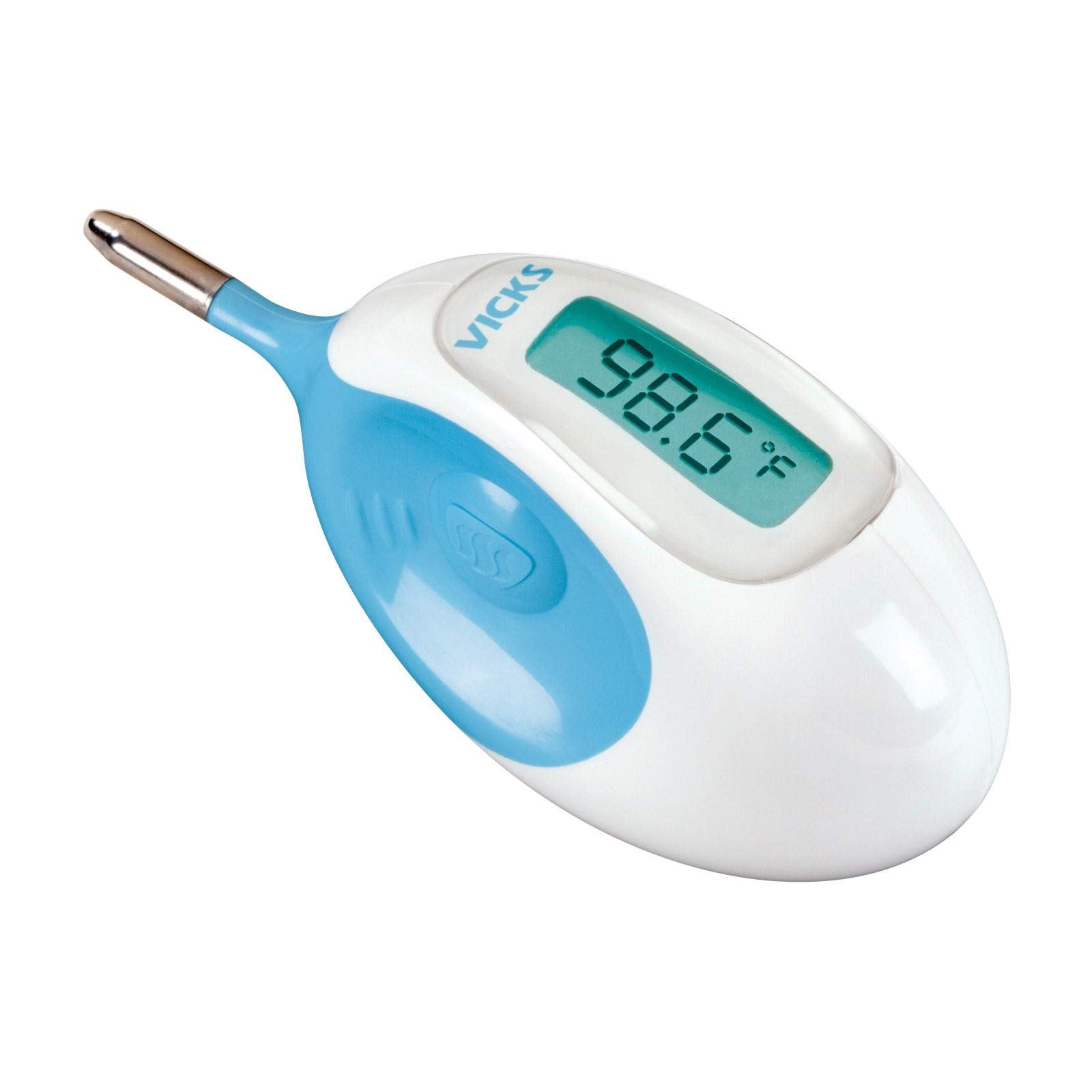 Vicks Baby Rectal Thermometer with short flexible tip for gentle, quick readings.