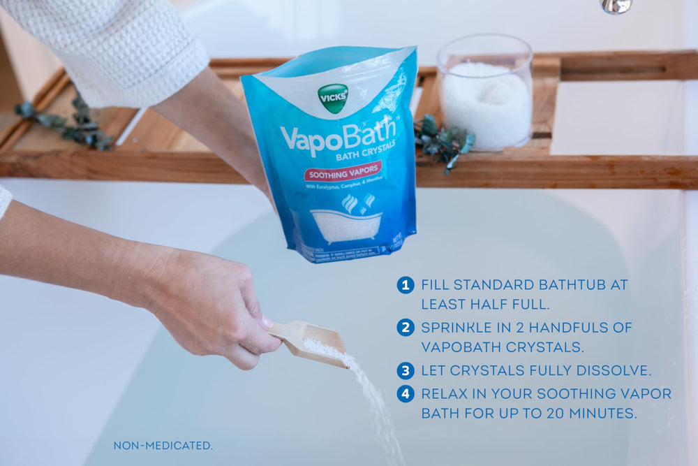 Vicks VapoBath non-medicated bath for a soothing experience