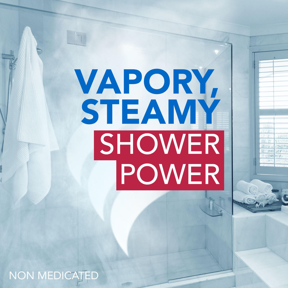 Vicks VapoShower PLUS steamer tablet dissolving in steam