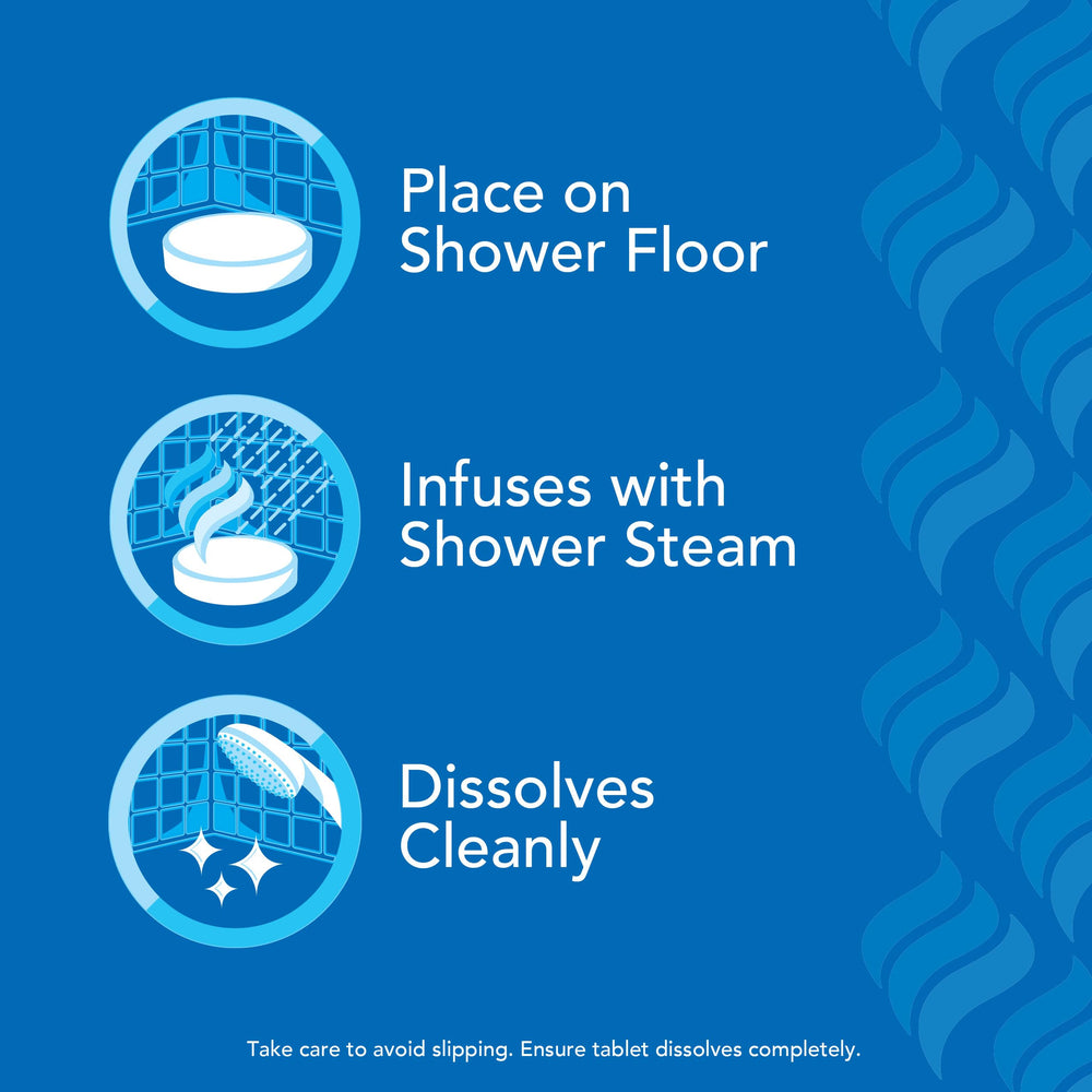 Vicks VapoShower PLUS promotes evening relaxation during shower
