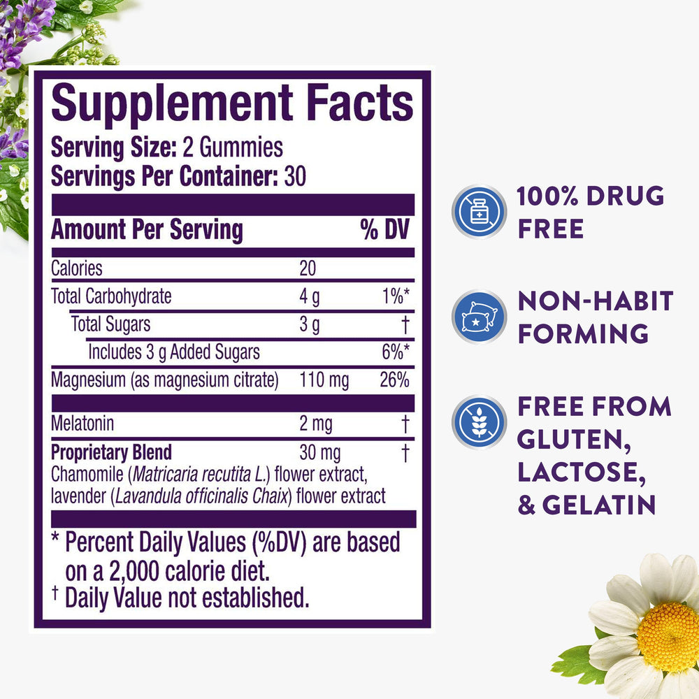 Vicks ZzzQuil Pure Zzzs mixed berry flavor gummy texture close-up
