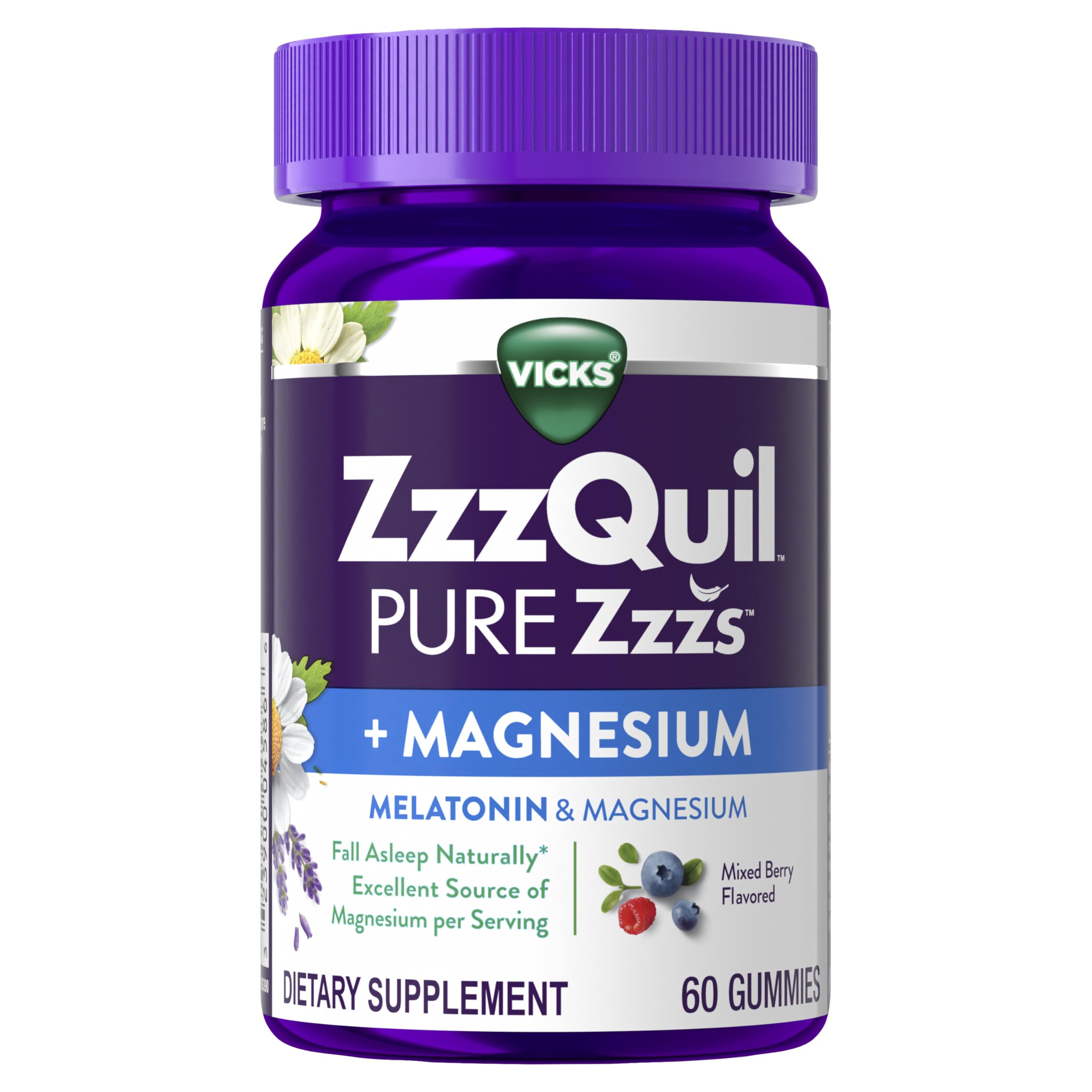 Vicks ZzzQuil Pure Zzzs packaging and labeling for adults