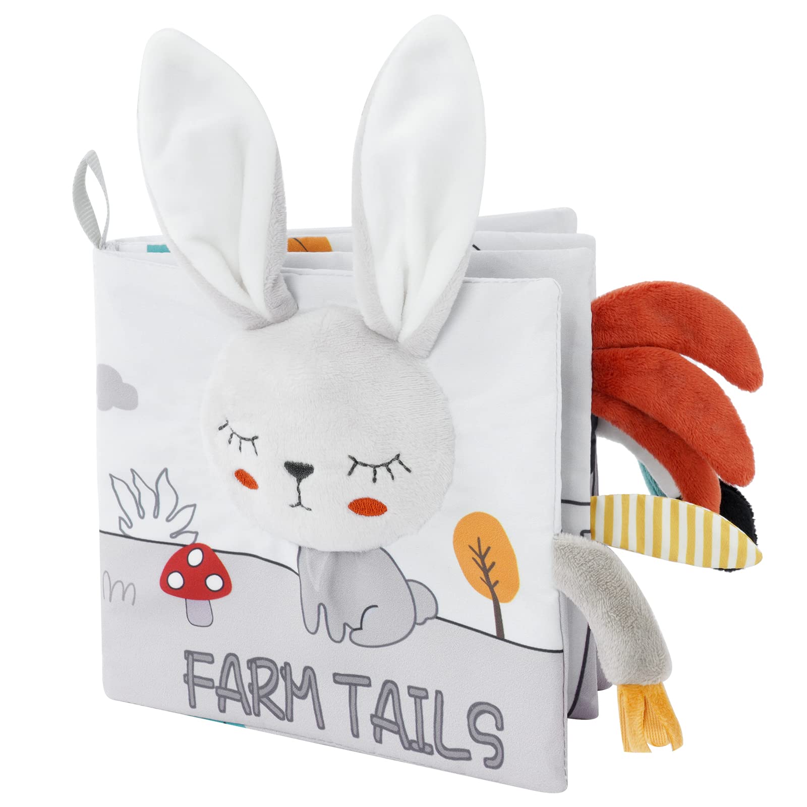 Vicloon rabbit cloth book shows 3D textures for early tactile exploration.