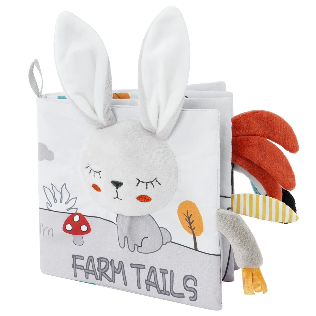 Vicloon rabbit cloth book shows 3D textures for early tactile exploration.