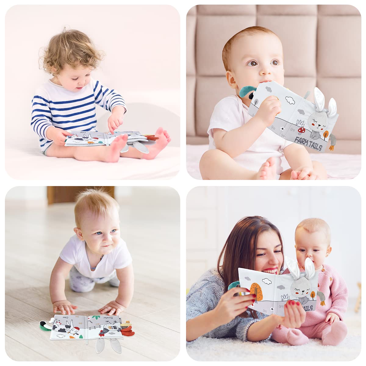 Vicloon rabbit cloth book makes a thoughtful gift for newborns and toddlers.