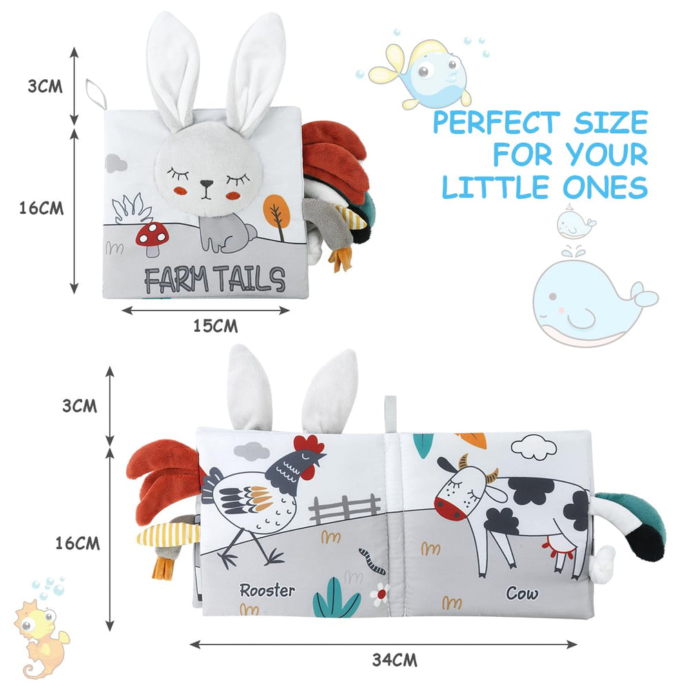 Vicloon rabbit cloth book rustling sound enhances baby curiosity during play.