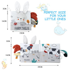 Vicloon rabbit cloth book rustling sound enhances baby curiosity during play.