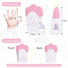 Vicloon teething mitt with textured surface for sensory exploration.