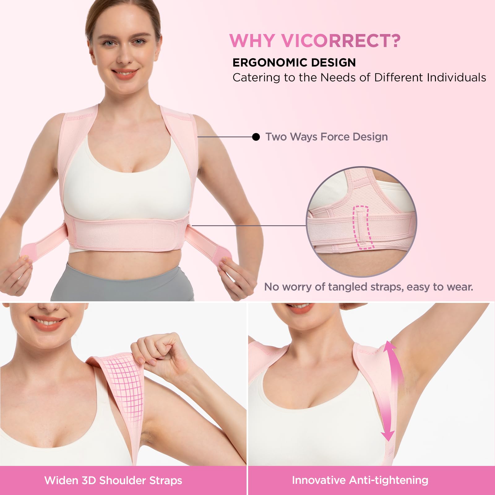 Vicorrect chest-shoulder support ideal for long desk work