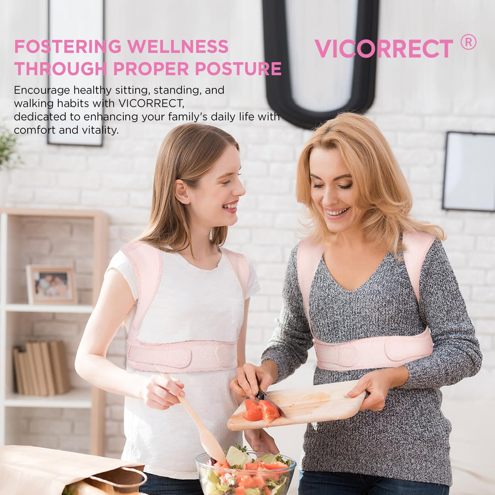 Vicorrect ergonomic shoulder wrap design delivers comfortable posture guidance