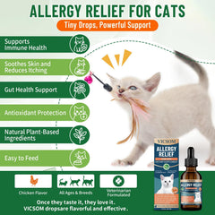 VICSOM chicken-flavor drops appealing to picky eaters during allergy season.