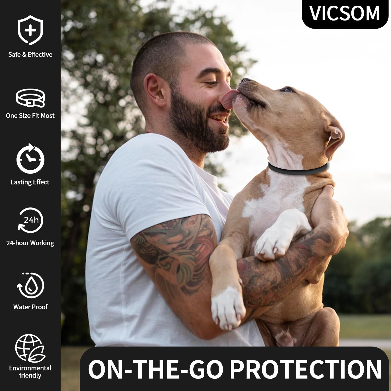 VICSOM durable, water-resistant collar ideal for outdoor adventures