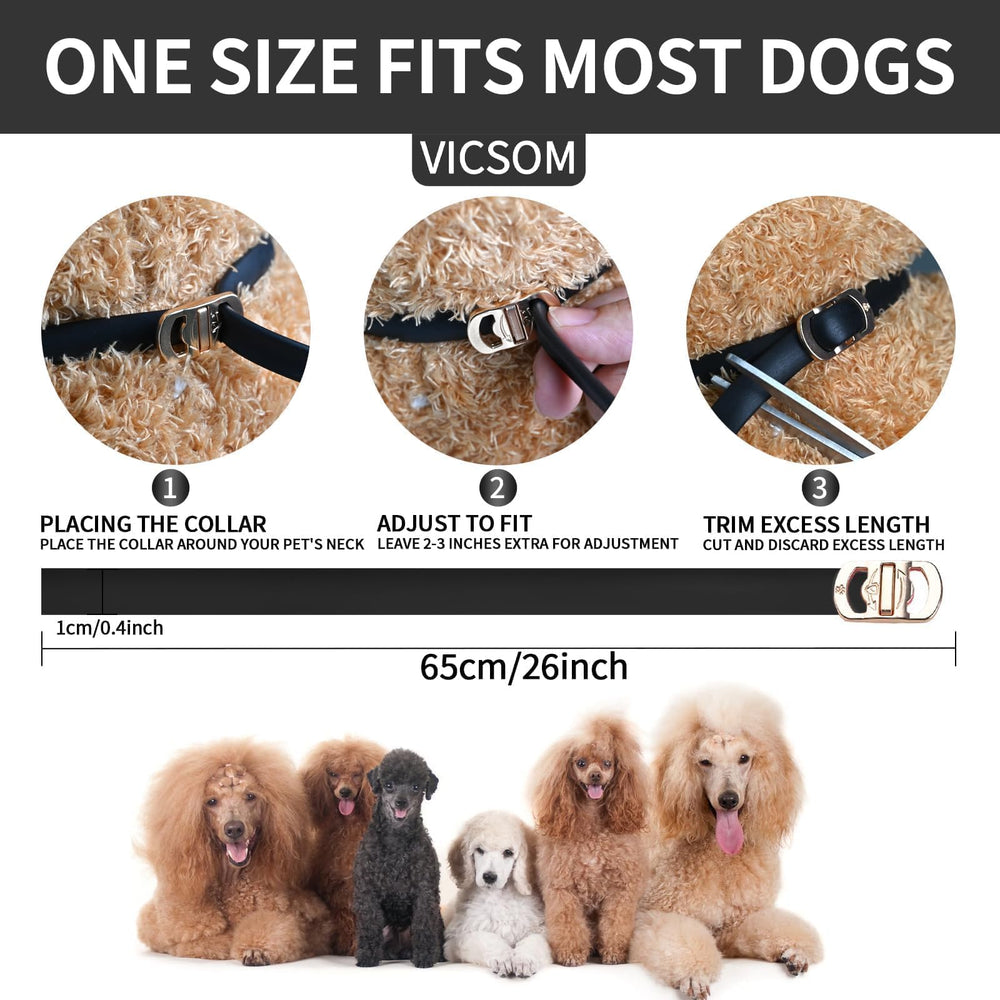 VICSOM one-size-fit-all collar fits dogs up to 26 inches for versatility
