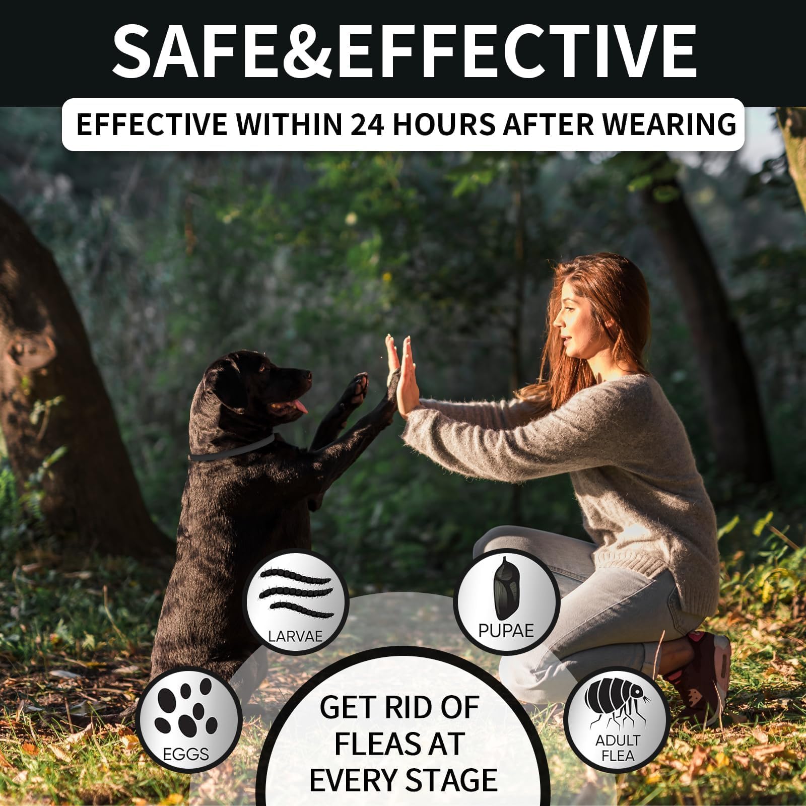 VICSOM soft silicone edges collar reduces irritation for comfortable wear