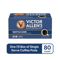Victor Allen's 100 percent Arabica beans highlighting premium grounds.