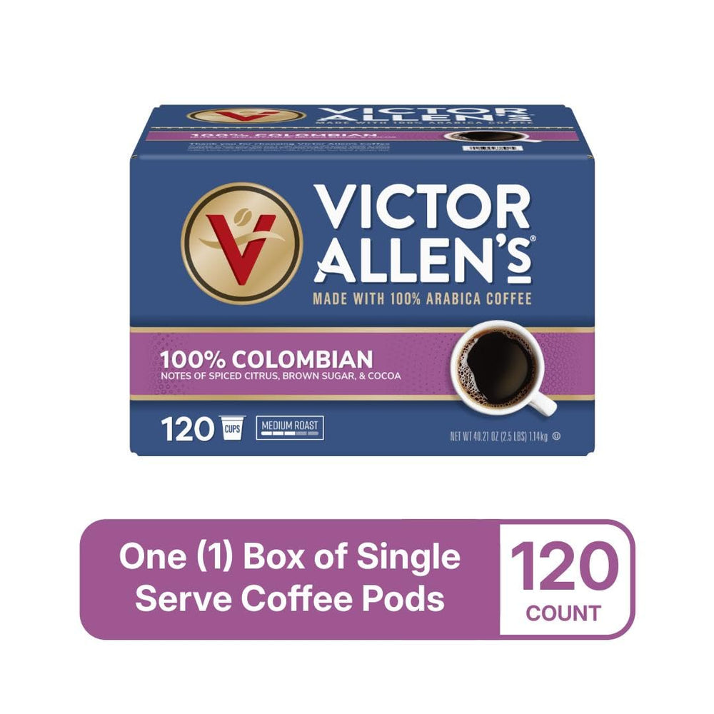 Victor Allen's Coffee medium roast cup showing full body and smooth finish.