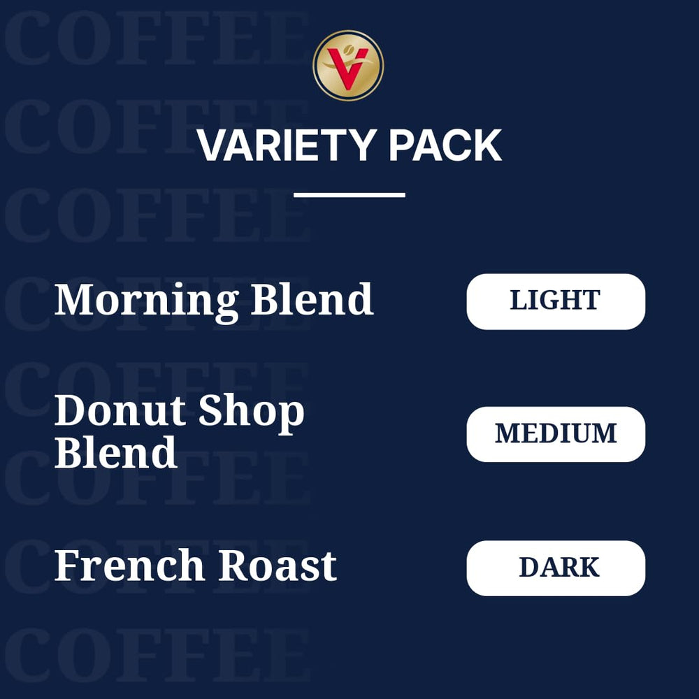 Victor Allen's Donut Shop Blend pod pack ready for a balanced mid roast