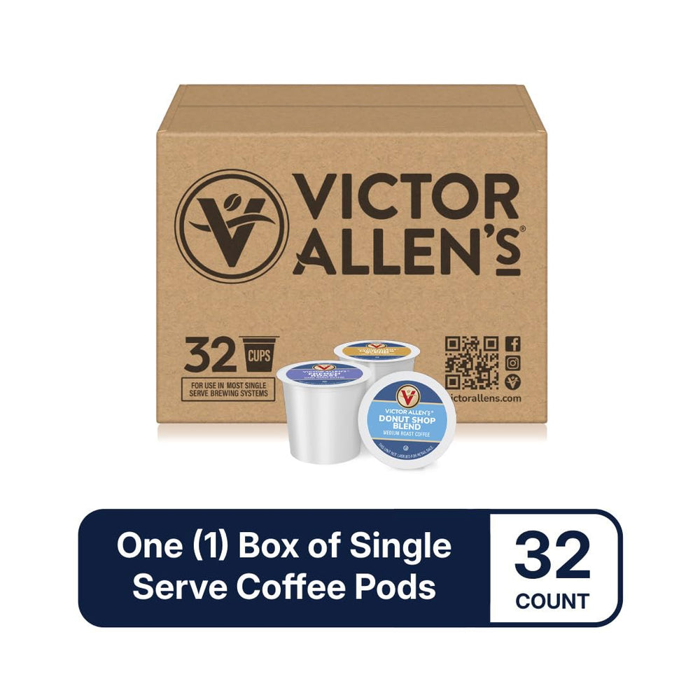 Victor Allen's French Roast pods with velvety, smoky notes for rich sips