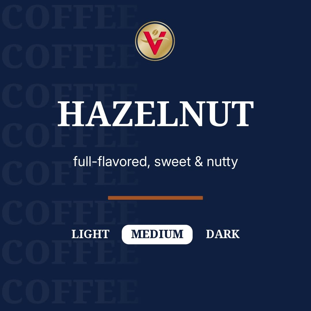 Hazelnut flavored pod resting in a Keurig-compatible system