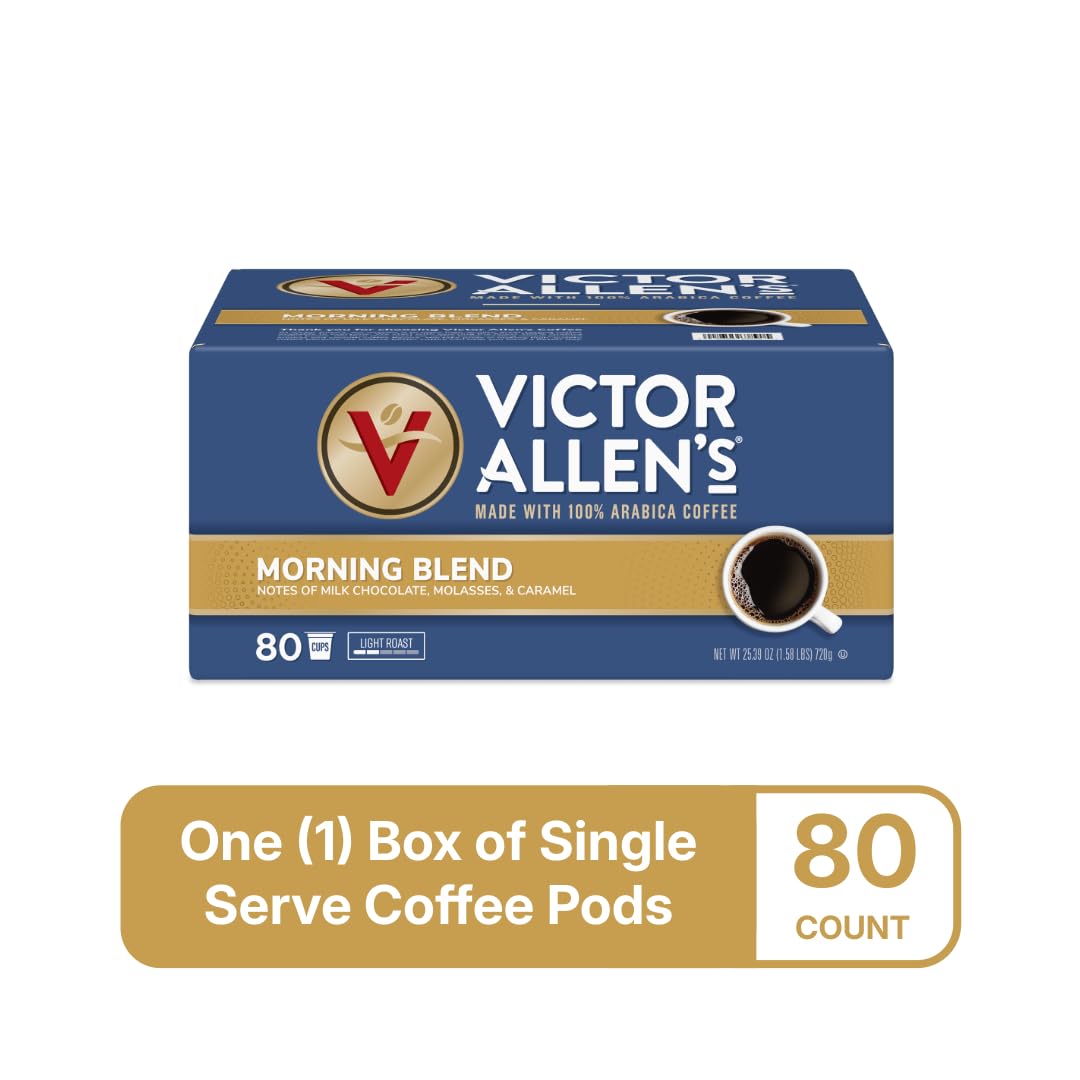 80-count box of Victor Allen's Morning Blend single-serve pods