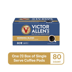 80-count box of Victor Allen's Morning Blend single-serve pods