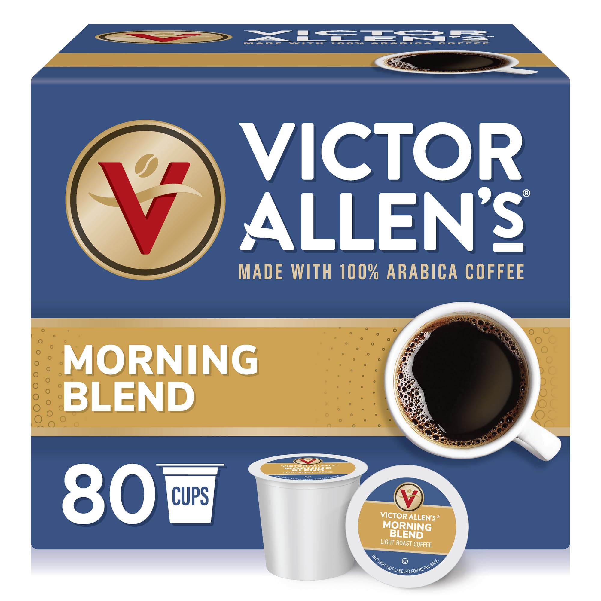 Victor Allen's Morning Blend pods shown for quick Keurig brewing