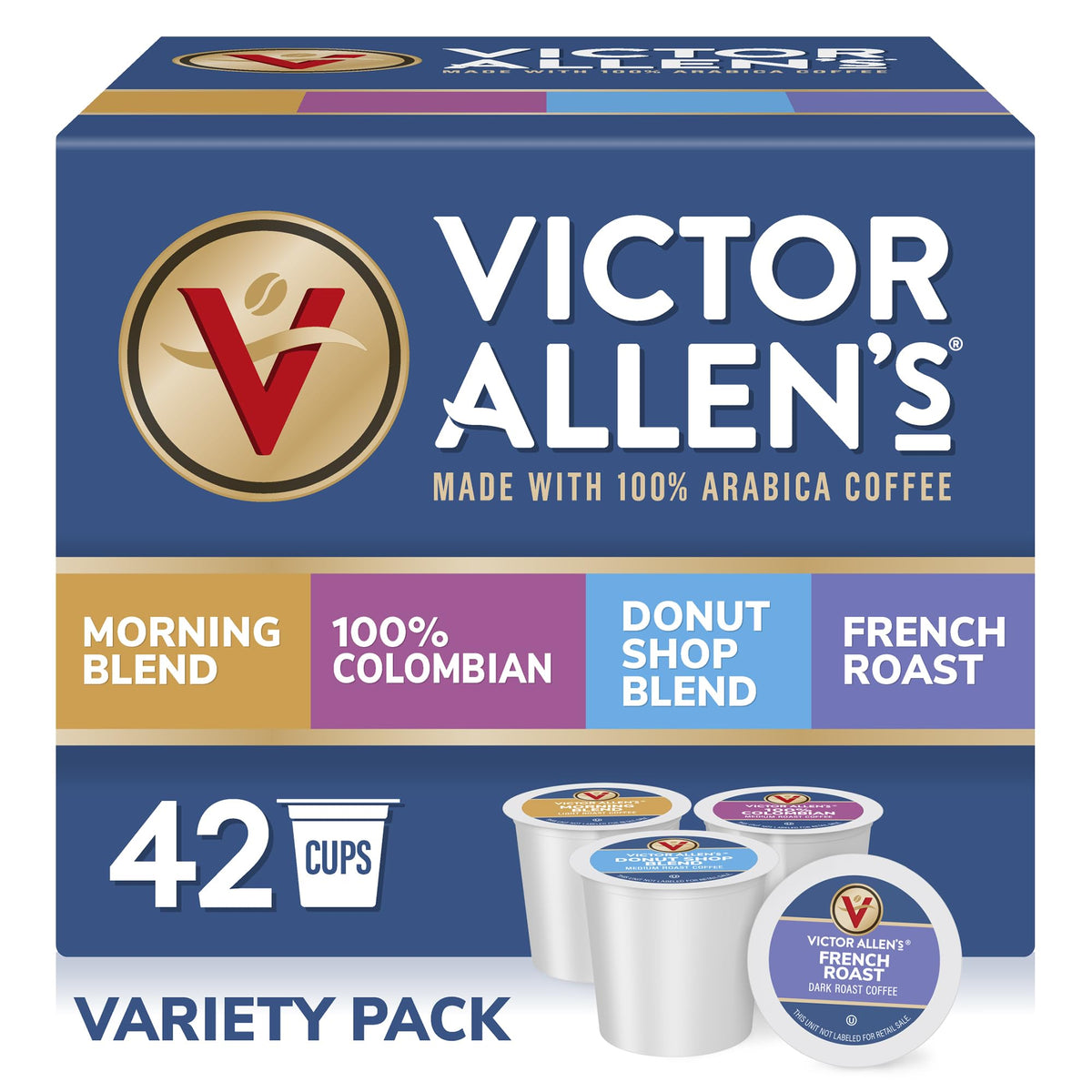 Victor Allen's Morning Blend pods for a bright morning start.