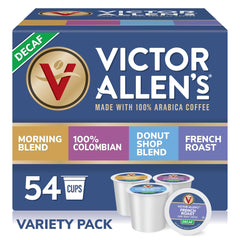 Victor Allen's Decaf Donut Shop Blend pod for a smooth, caffeine-free daily brew.