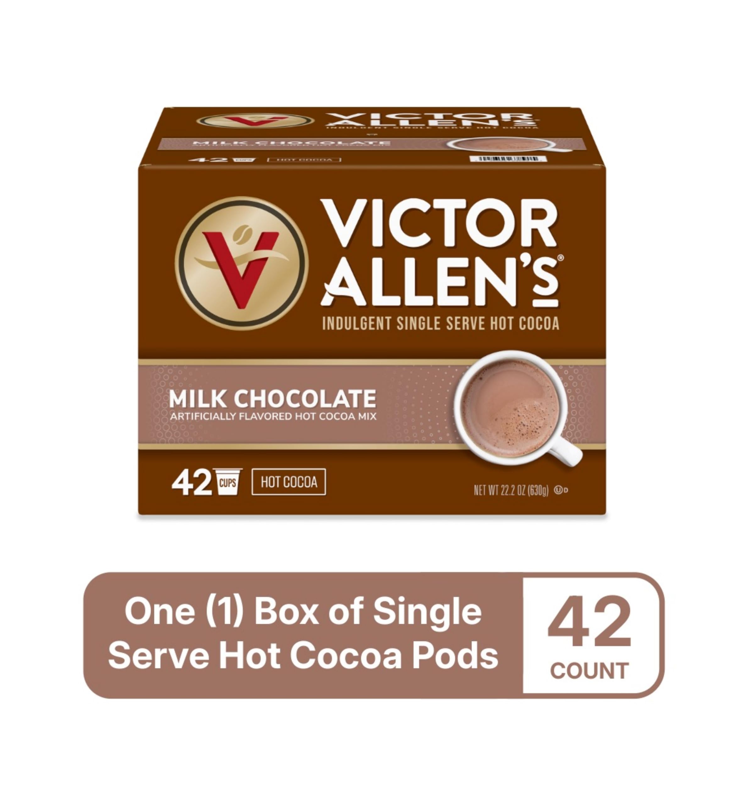 Victor Allen's Milk Chocolate Hot Cocoa pod brew yields a smooth, creamy cup.