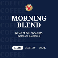 Victor Allen's Morning Blend light roast pod with a smooth, balanced cup.