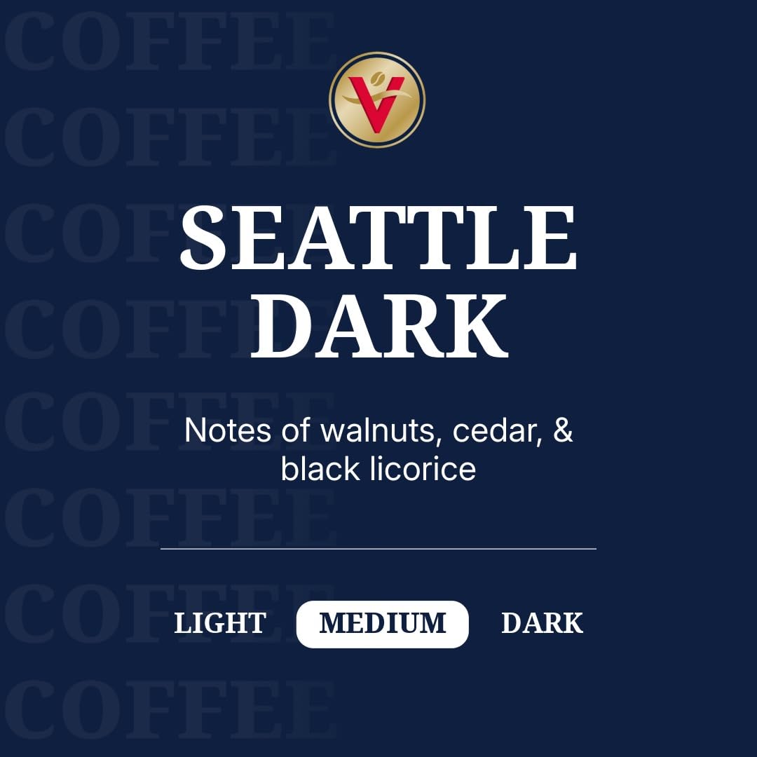Close-up of Seattle Dark pods showing rich roast surface.