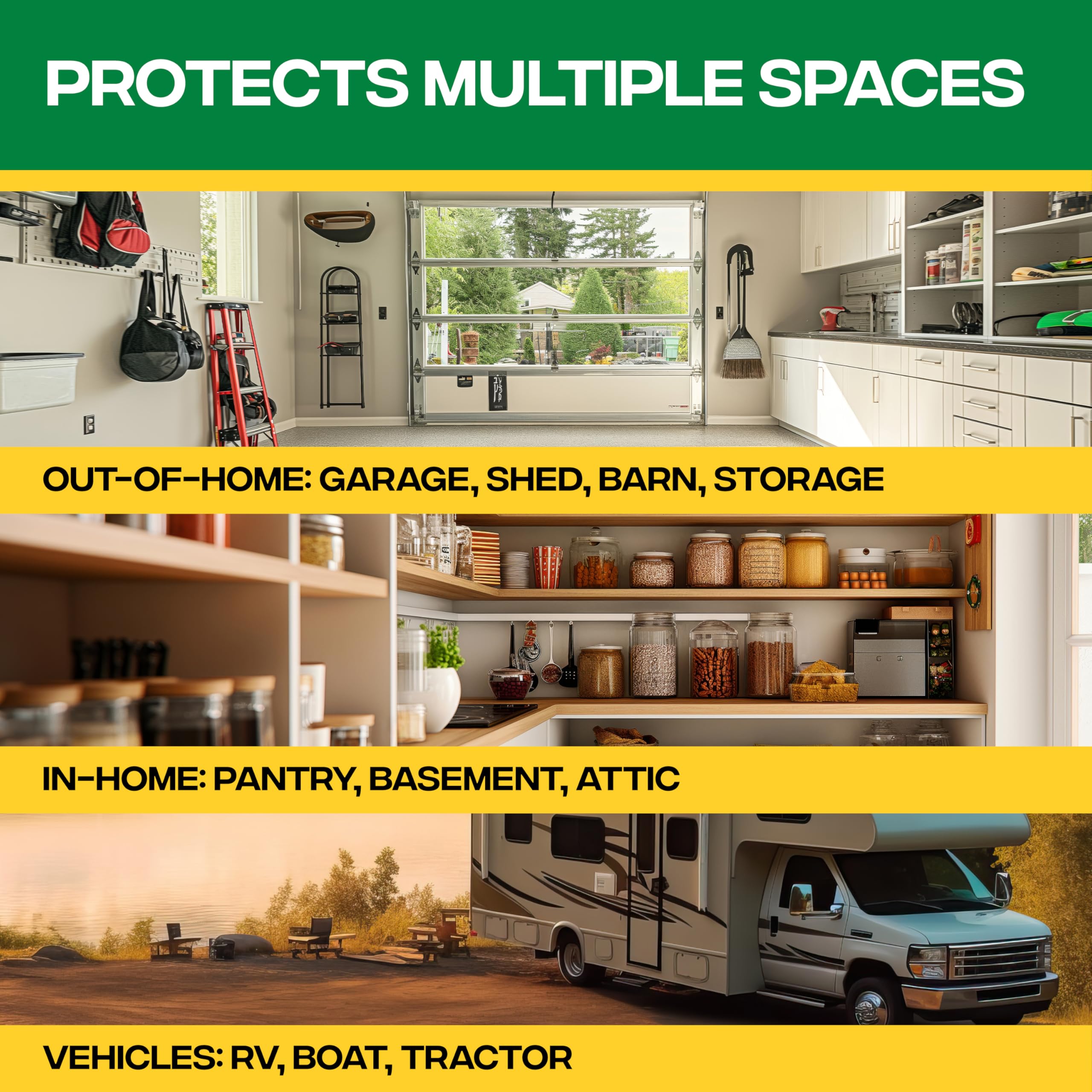 Victor M805 Scent-Away sachets placed in a closet for mess-free protection.