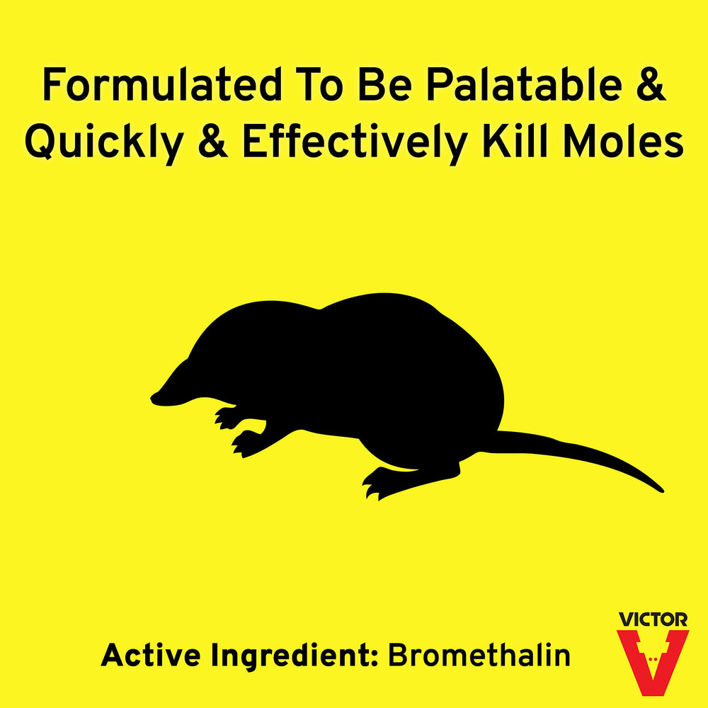 Victor Poison Moleworms with five tunnel flags guide placement