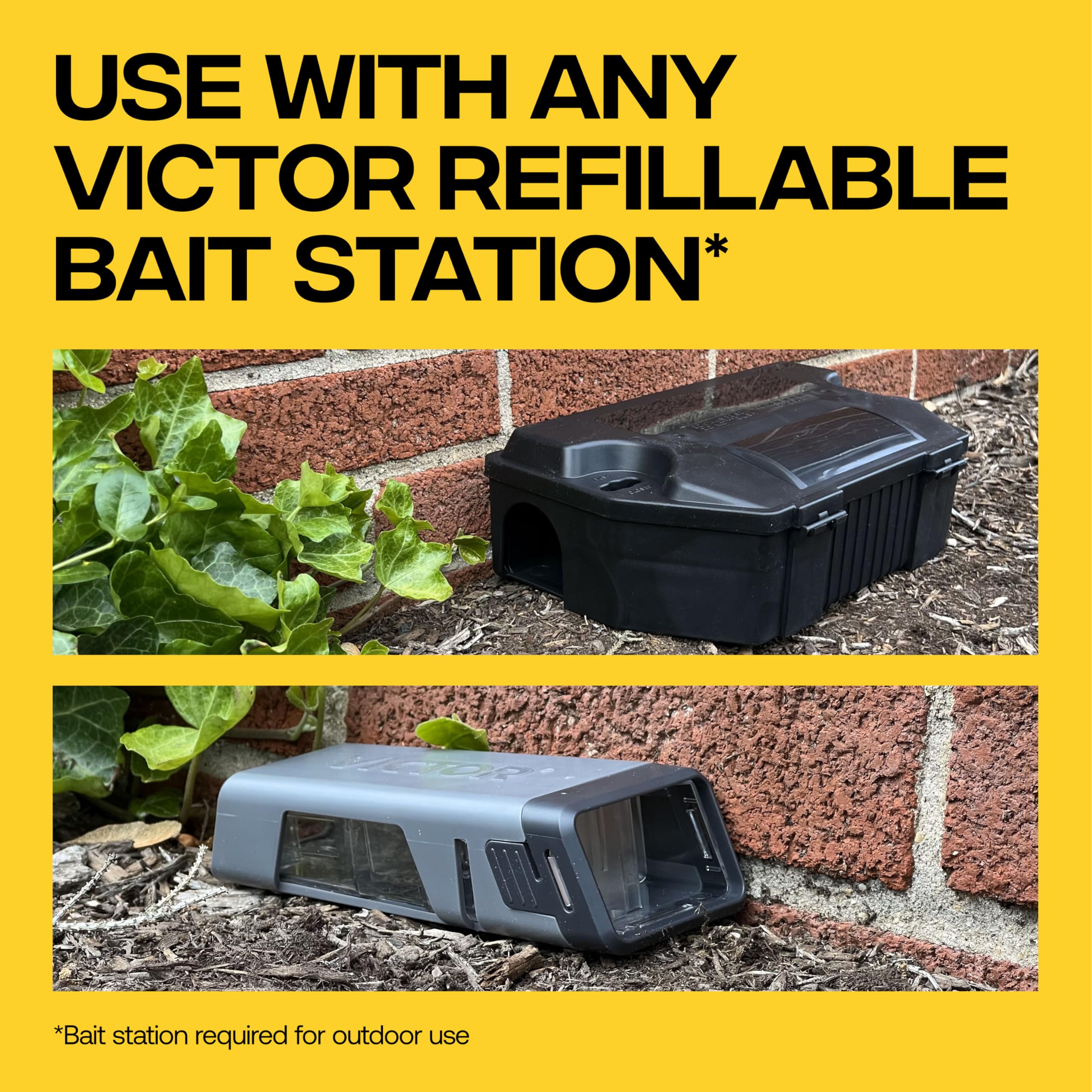 Victor indoor-outdoor use option for flexible pest management.