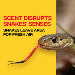 Victor Snake-A-Way band-width guidance showing 4-5 inch bands for garter snakes.