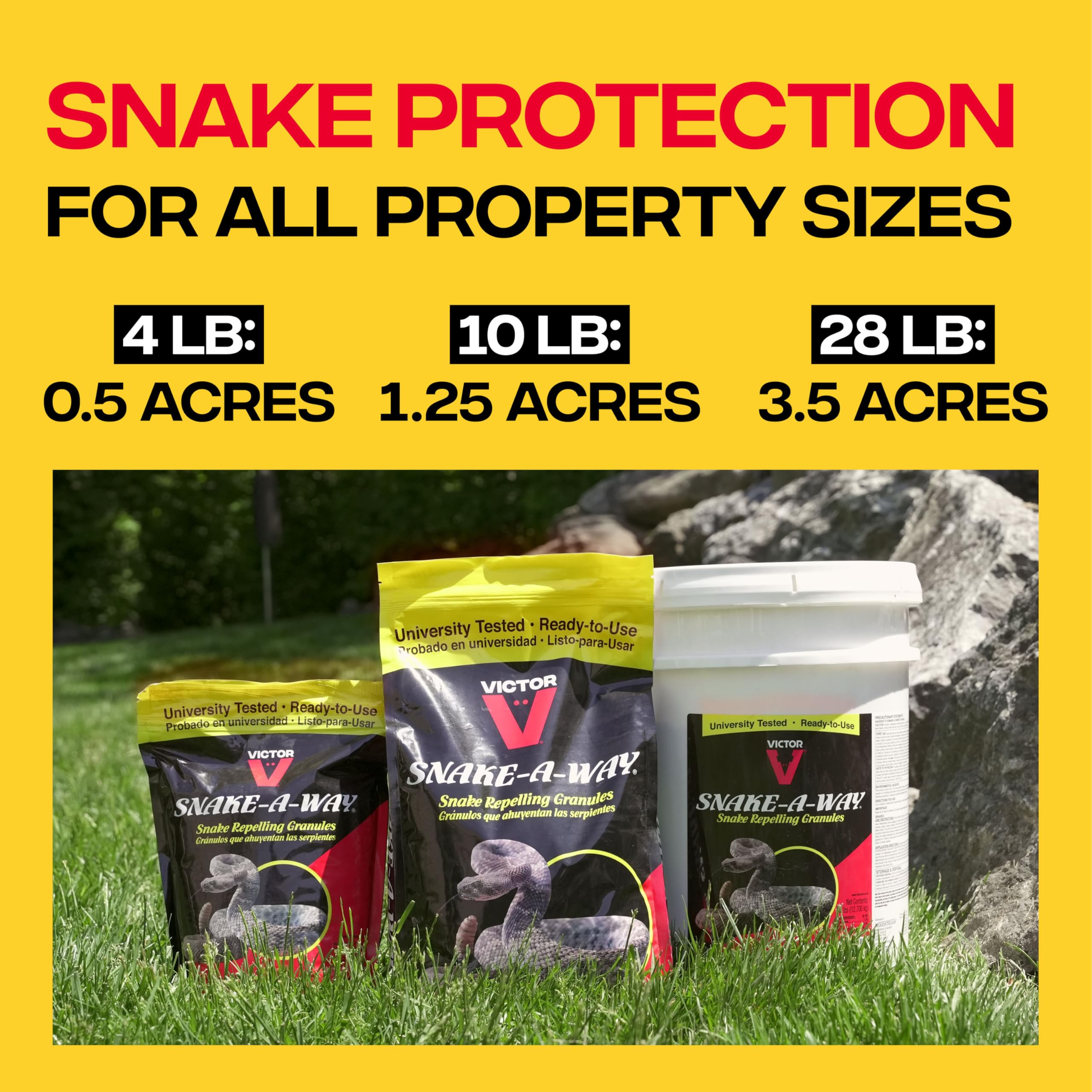 Victor Snake-A-Way odor deterrence prompts snakes to seek air