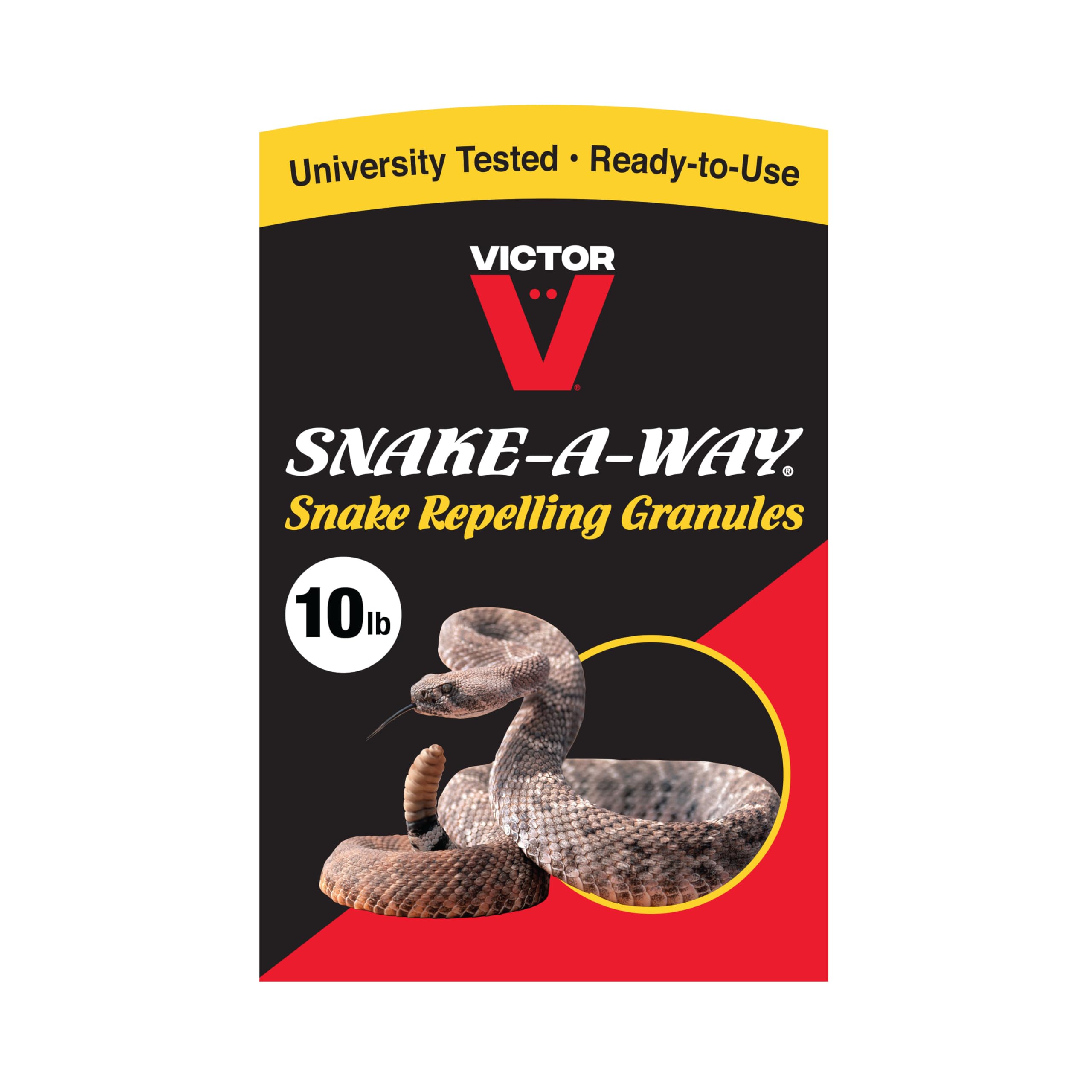 Victor Snake-A-Way perimeter granules forming a protective barrier around the yard.