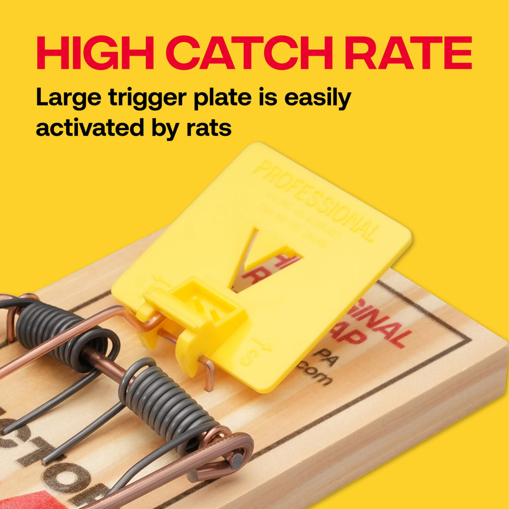 Victor trap with two settings firm and sensitive for controlled response.