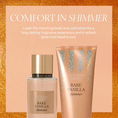 Victoria's Secret Bare Vanilla Shimmer Mist glittery finish for radiant skin